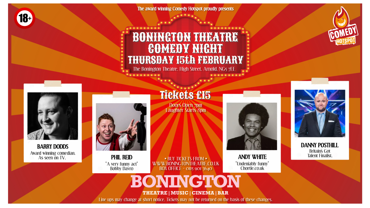Bonington Comedy Hotspot February 24